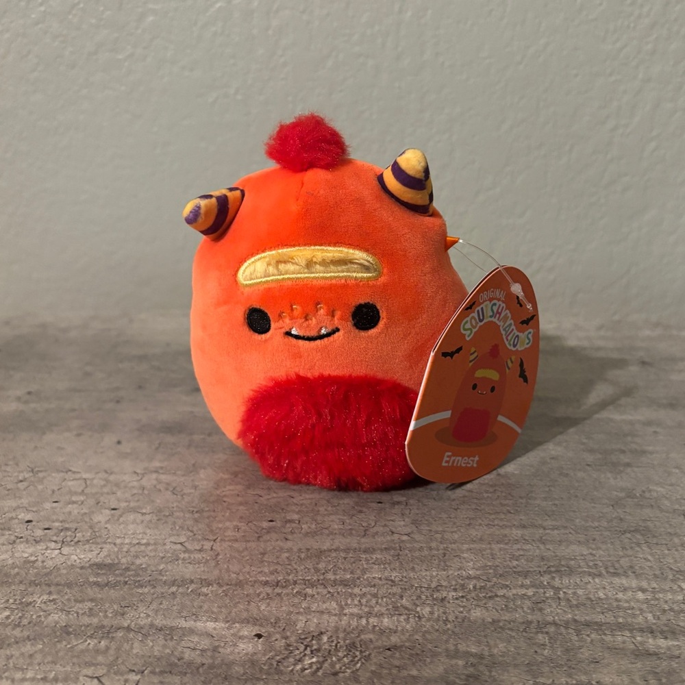 Squishmallows Ernest Monster Orange 4.5” Plush